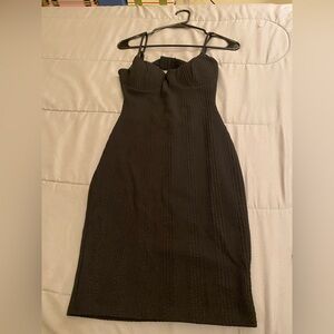 Fashion Nova Black Midi Dress